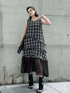 Layered Check Frill Dress
