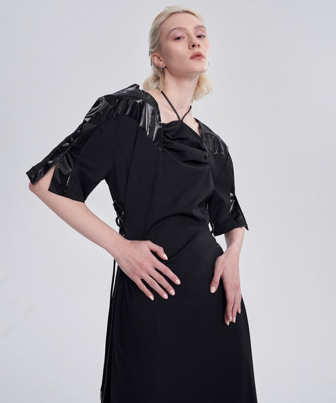 Gloss Panel Strap Dress