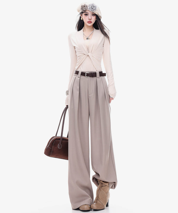 Soft Drape Wide Tuck Pants