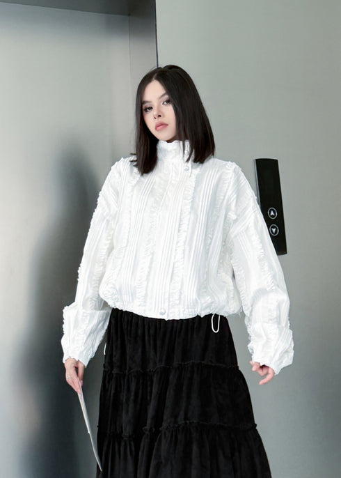 Vertical Frill Stand Jacket