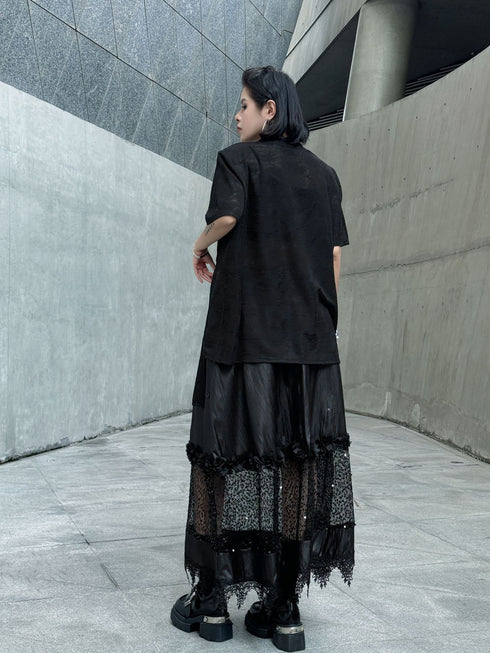 Loop Cut Lace T-shirt