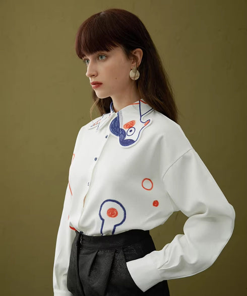 Doodle Collar Blouse