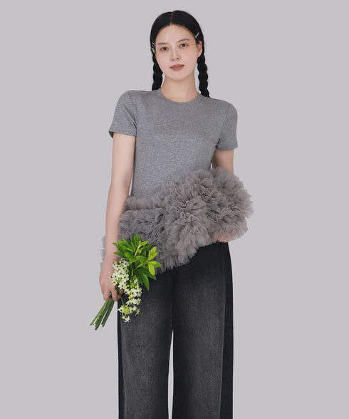 Orphina Ruffle Hem Top