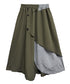 Layered Button Design Skirt