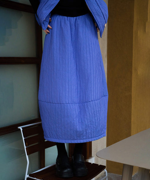 Quilted Volume Vest& Skirt Co-ord