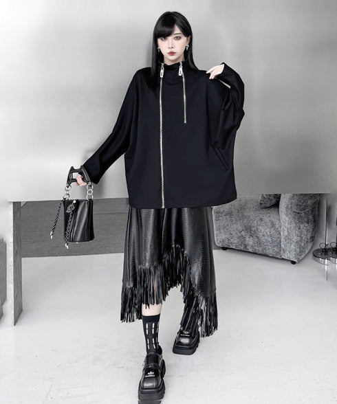 Zip Flow Poncho Top