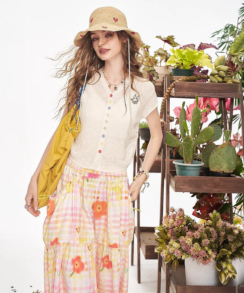 Pastel Button Cardigan