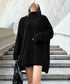 Oversized Highneck Knit Top