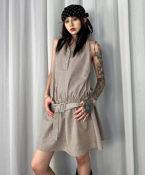 Belted Stripe Dress