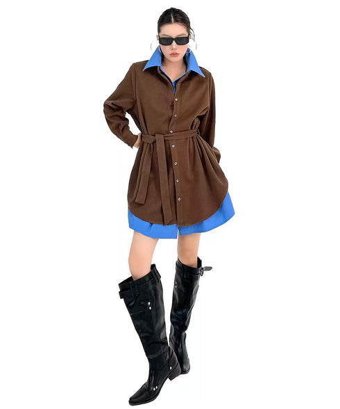 Bicolor Zip Top & Skirt Co-ord