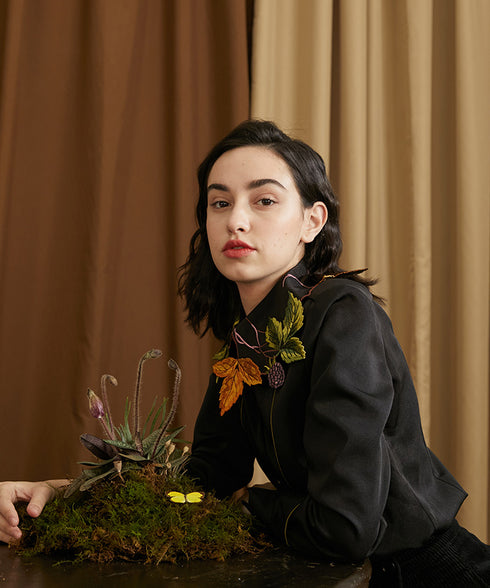 Berry Vine Embroidered Blouse