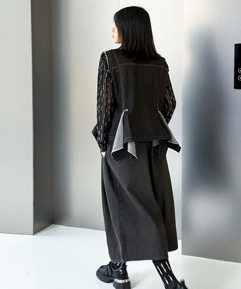 Layered Pinstripe Docking Vest