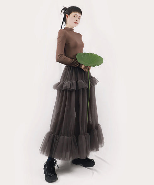 Halo Tier Ruffle Skirt