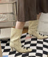 Whipstitch Buckle Boots