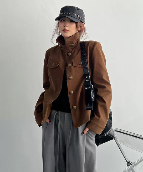 Raised Collar Jacket