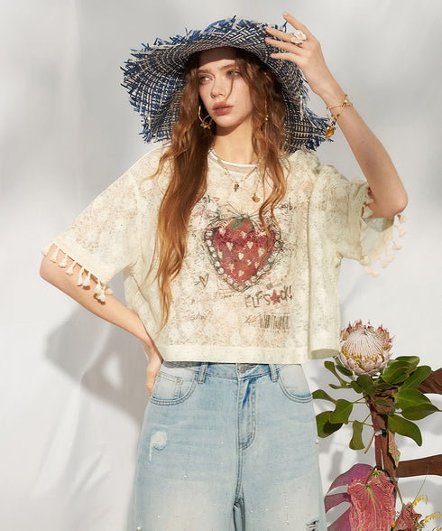 Berry Veil Top