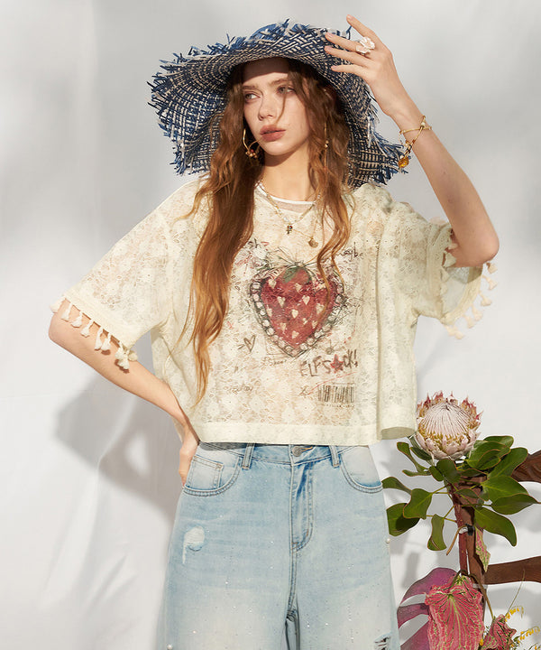 Berry Veil Top