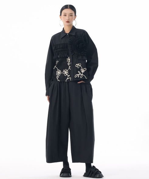 Floral Embroidery Mix Blouse