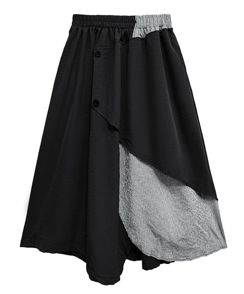 Layered Button Design Skirt