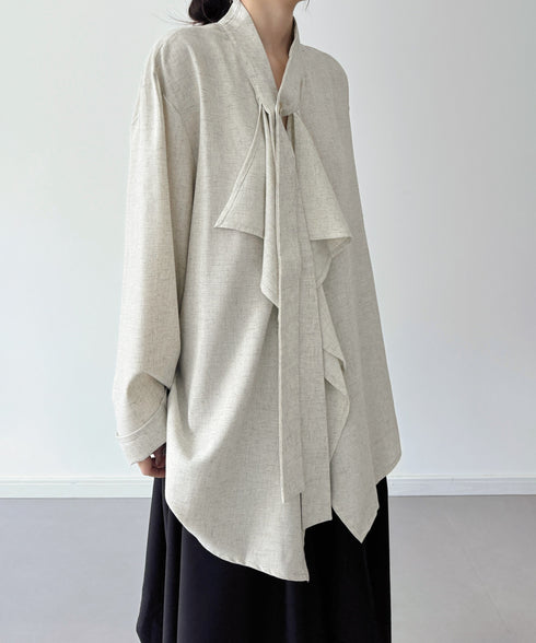 Draped Button Front Top
