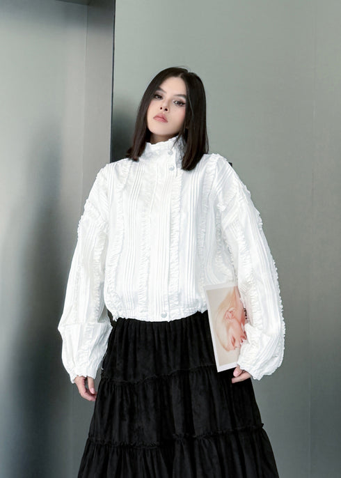 Vertical Frill Stand Jacket