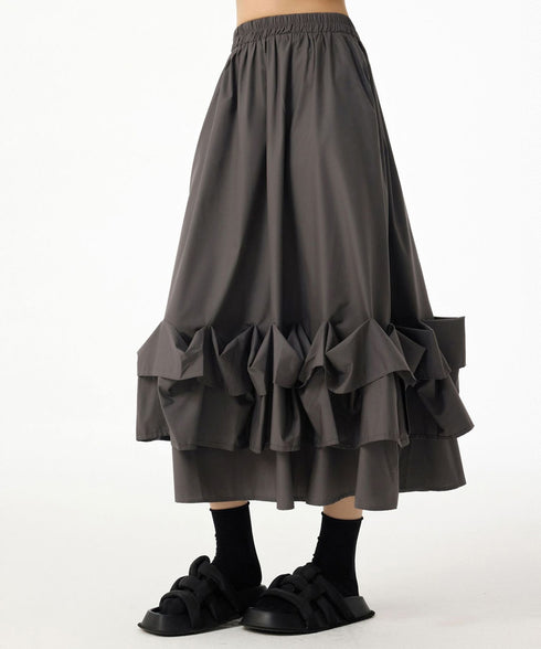 Frill Curve Skirt