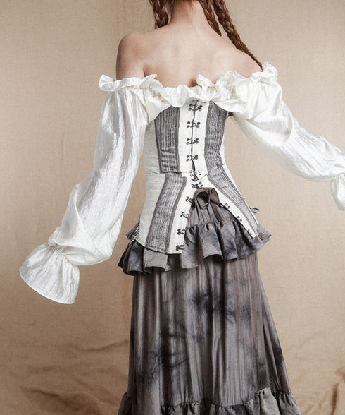 Frill Off-Shoulder Sheer Top