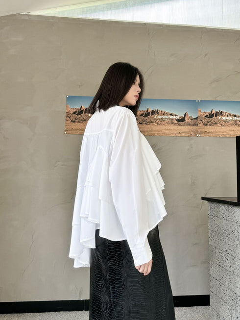 Cascade Layer Frill Blouse