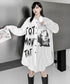 Split Print Stripe Shirt