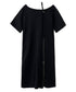 Zip Strap Drape Dress