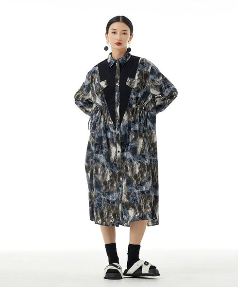 Brushstroke Yoke Dress