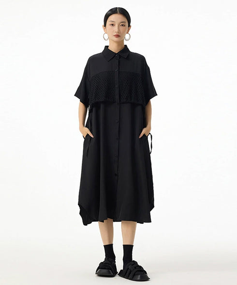 Mesh Layer Flow Dress