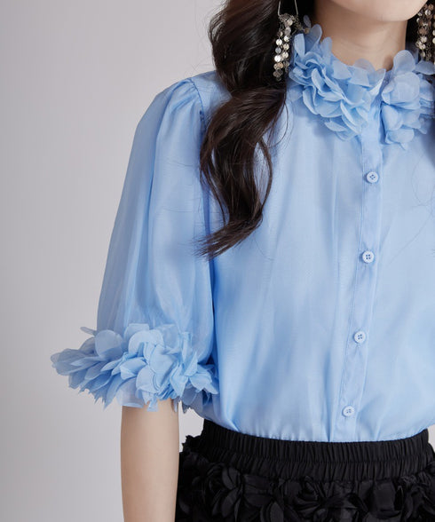 Flower Sleeve Blouse