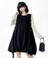 Side Button Balloon Dress