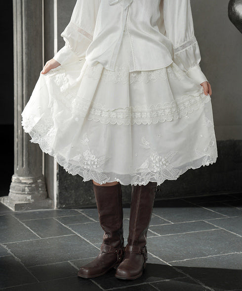Aviary Embroidered Skirt