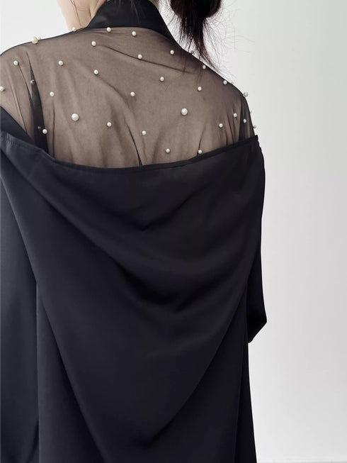 Pearl Sheer Back Blouse