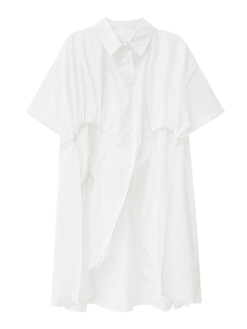 Layer Flare Gathered Blouse