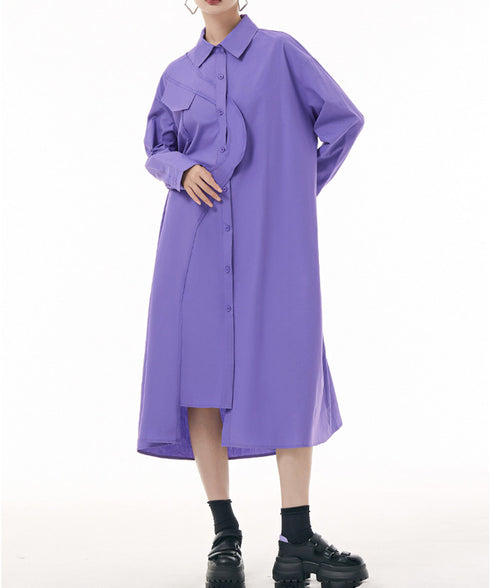 Curved Line Shirt Dress