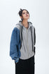 Patchwork Denim Hoodie