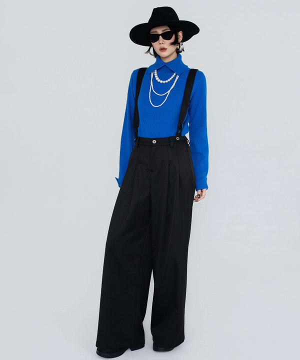 Suspender Wide Leg Pants