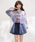 Mosaic Veil Toggle Blouse