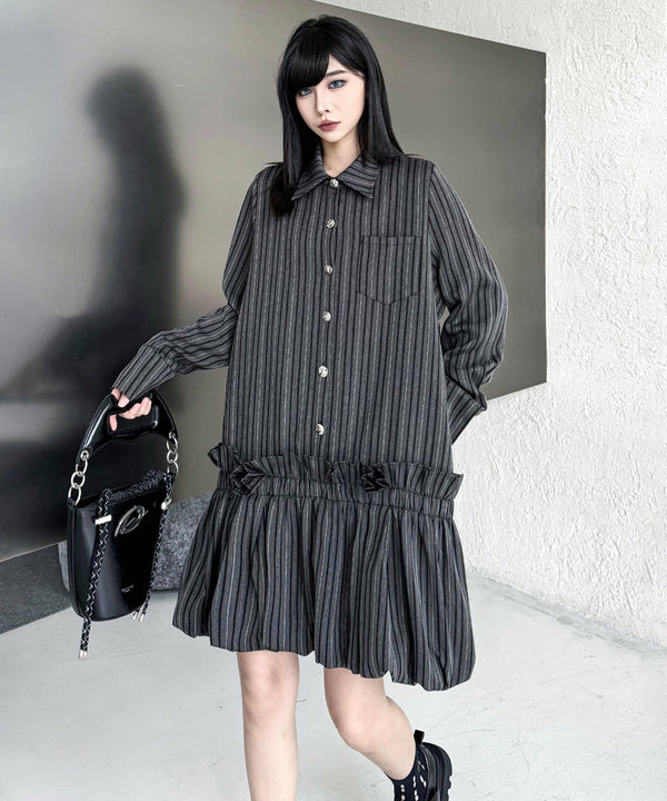 Stripe Tier Shirt Dress