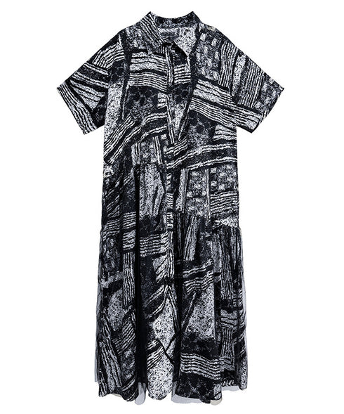 Noir Graphic Shirt Dress