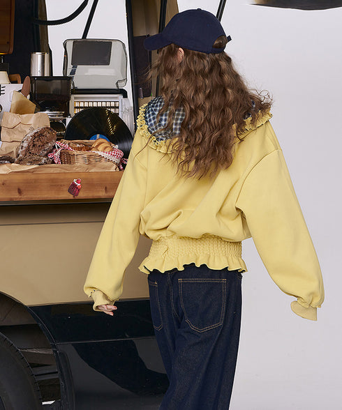 Frill Check Hoodie