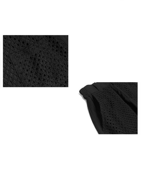 Mesh Layer Blouse & Shorts Co-ord