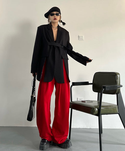 Structured Strap Tailored Jacket