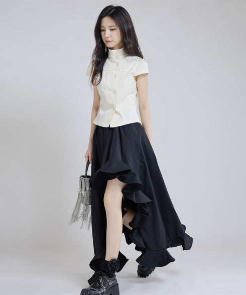Wave Hem Skirt