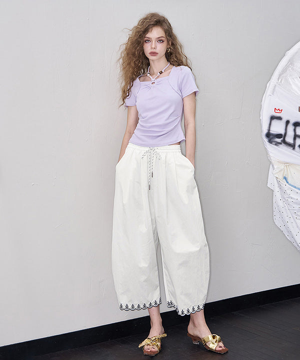 Cloud Hem Balloon Pants