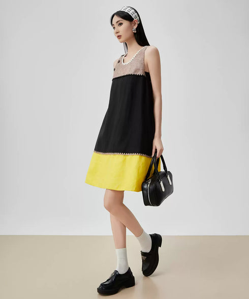 Tricolor Layered Dress