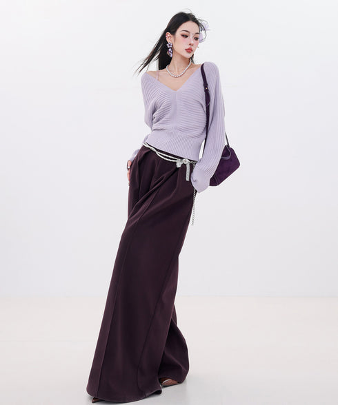 Fluid Pleat Wide Pants